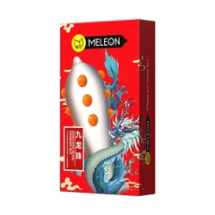 Bao cao su Meleon Dragon Pearl Đỏ 9 hạt bi nổi hộp 2 cái