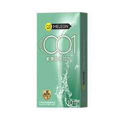 Bao cao su Meleon 001 Soft As Water siêu mỏng nhiều gel hộp 10 cái