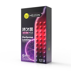 Bao cao su Meleon Performa Lasting Plus 5 Times hộp 12 chiếc