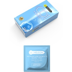 Bao cao su Meleon 001 Thin And Moist siêu mỏng nhiều gel hộp 10 cái