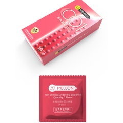 Bao cao su Meleon 001 Passion Particle hạt nổi kích thích hộp 10 cái