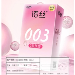 Bao cao su Nox 003 Ultra Thin Smoothing siêu mỏng nhiều gel hộp 6 cái