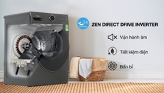 Máy giặt Whirlpool OxyCare Inverter 10.5 kg xám