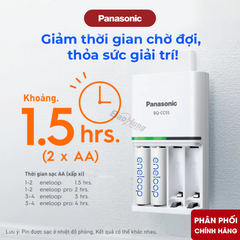 Bộ Sạc Pin AA / AAA Panasonic Eneloop BQ-CC55E (Sạc Nhanh) - Hàng Chính Hãng