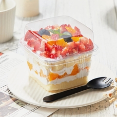 Hộp Nhựa XY585 Đựng Bánh Mousse, Bánh Lạnh, Tiramisu 250ml
