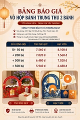 Hộp đựng bánh trung thu Tết Đoàn Viên (2 Bánh)