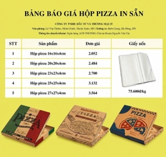 Hộp Pizza In Sẵn
