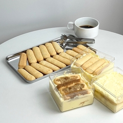 Hộp Nhựa 9560 Đựng Bánh Douyin, Bánh Lạnh, Mousse, Tiramisu, Cookie