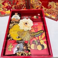 Bộ Hộp Đựng Quà Tết Song Mã Phi Vân