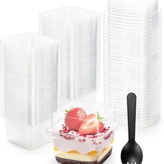 Hộp Nhựa XY585 Đựng Bánh Mousse, Bánh Lạnh, Tiramisu 250ml