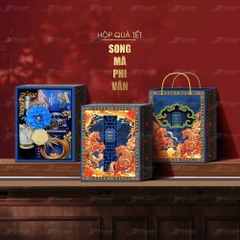 Bộ Hộp Đựng Quà Tết Song Mã Phi Vân