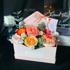 Hộp Mica Có Quai Xách Nhựa Trắng Cắm Hoa, Đựng Quà Tặng