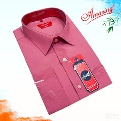 Áo sơ mi nam Amazing tay dài vạt bầu, form truyền thống, vải KT sợi tre, size đại tới 110kg, nhiều màu