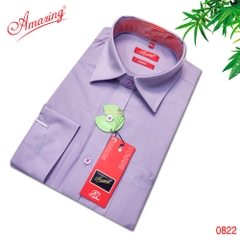 Áo sơ mi nam màu trơn công sở thanh lịch, form regular, dáng xuông tay dài, nhiều màu, size lớn