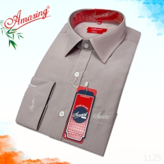 Áo sơ mi nam màu trơn công sở thanh lịch, form regular, dáng xuông tay dài, nhiều màu, size lớn
