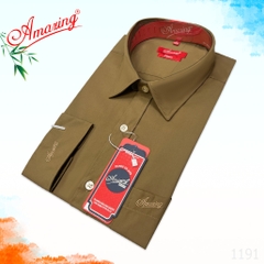 Áo sơ mi nam Amazing tay dài vạt bầu, form truyền thống, vải KT sợi tre, size đại tới 110kg, nhiều màu