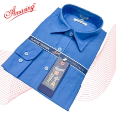 Áo somi nam nhiều màu Amazing, tay dài, thời trang công sở cao cấp, form rộng dáng suông, big size