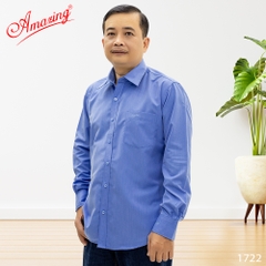Áo sơ mi nam màu trơn công sở thanh lịch, form regular, dáng xuông tay dài, nhiều màu, size lớn
