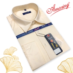Áo somi nam nhiều màu Amazing, tay dài, thời trang công sở cao cấp, form rộng dáng suông, big size
