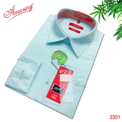 Áo sơ mi nam màu trơn công sở thanh lịch, form regular, dáng xuông tay dài, nhiều màu, size lớn