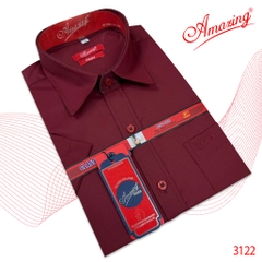 Áo Sơ Mi Nam Công Sở tay ngắn Amazing, vải kate silk mềm mướt, thấm hút mồ hôi, nhiều màu, form classic