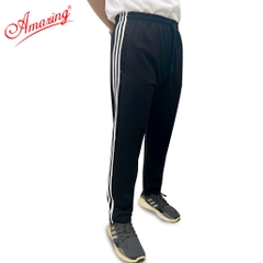 Quần thun thể dục 3 sọc trắng form body Amazing, màu đen và xanh đen , vải thun co giãn 4 chiều, unisex