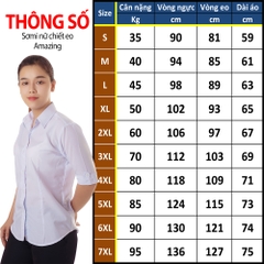 Áo sơ mi nữ trắng Amazing, tay ngắn, tay dài và tay lỡ, chiết 4 ben eo, chất vải kate silk mềm mát, 35-85kg