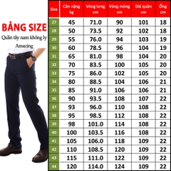 Quần tây âu nam Amazing màu đen, ống suông, không ly, đồng phục học sinh, đồng phục công sở