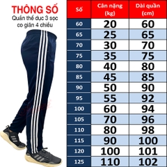 Quần thun thể dục 3 sọc trắng form body Amazing, màu đen và xanh đen , vải thun co giãn 4 chiều, unisex