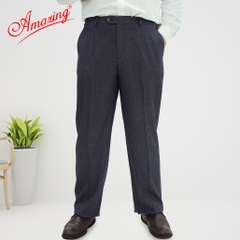 Quần tây có ly Amazing, trung niên, màu xám tàn thuốc, form Regular, big size tới 110kg