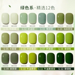 [Aurelia] Sơn gel tone xanh sữa ,xanh matcha   ,xanh bạc hà bán lẻ màu