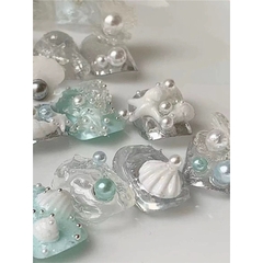 Khuôn vỏ sò vỏ ốc silicon-khuôn làm charm nail-khuôn cá đuối,cá ngựa,san hô
