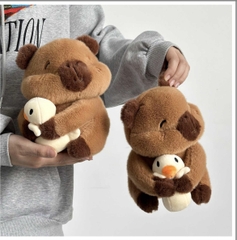 Gấu Capybara Ôm Vịt 25cm