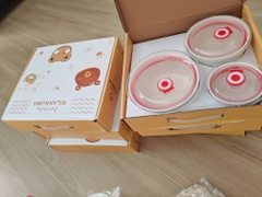 Set 3 Chén Sứ Bò Sữa/Gấu Trúc