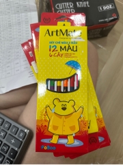 Bút Chì Màu 2 Đầu 12 Màu