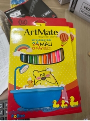 Bút Chì Màu 2 Đầu 24 Màu