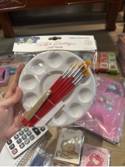 Khay Tô Màu Trong 6 Ô Kèm Cọ