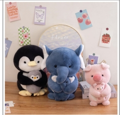 Gấu Bông Ôm Con 35cm