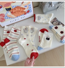 Vớ Hoạt Hình Quả Táo Chó-Mèo