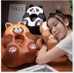 Gối Ngủ Thú Gấu Nâu Đen