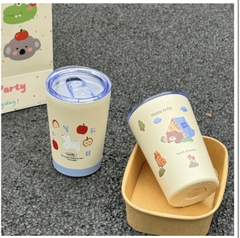 Ly Giữ Nhiệt Style Hàn Chú Gấu