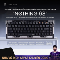 [GROUP BUY] BÀN PHÍM CƠ HE VELOTA NOTHING 68 TRANSPARENT