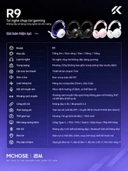 [GROUP BUY] TAI NGHE GAMING KHÔNG DÂY MCHOSE R9 SUPERLIGHT NEW