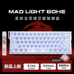 Bàn Phím Cơ Gaming MAD60 HE Light Nhôm CNC Case Wooting Rapid Trigger 0,01mm 8000hz Trục Từ