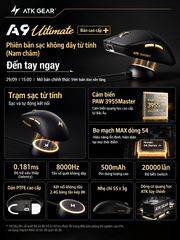 [GROUP BUY] CHUỘT GAMING ATK A9 ULTIMATE+ DOCK SẠC RGB