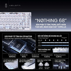 [GROUP BUY] BÀN PHÍM CƠ HE VELOTA NOTHING 68 TRANSPARENT