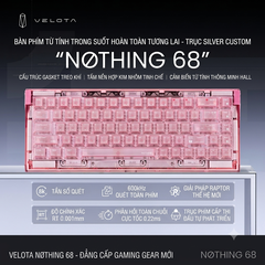 [GROUP BUY] BÀN PHÍM CƠ HE VELOTA NOTHING 68 TRANSPARENT