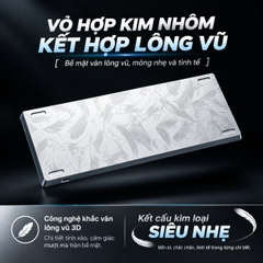 [GROUP BUY] VỎ CASE BÀN PHÍM NHÔM CNC LÔNG VŨ CHUẨN GH60