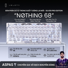 [GROUP BUY] BÀN PHÍM CƠ HE VELOTA NOTHING 68 TRANSPARENT
