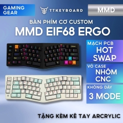 Bàn Phím Cơ Alice MMD EIF68 Ergo Tặng Kèm Kê Tay